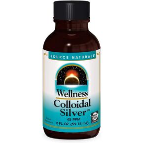 Source Naturals Wellness Colloidal Silver 45 ppm, Supports Physical Well Being* - 2 Fluid oz