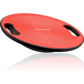 EVERYMILE Wobble Balance Board, Exercise Balance Stability Trainer Portable Balance Board with Handle for Workout Core Trainer Physical Therapy & Gym 15.7" Diameter No-Skid Surface