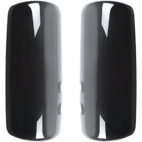 Black Door Mirror Covers for Kenworth T680 T880 W990, Passenger & Driver Side fit for Kenworth T680 T880 Series, a Pair