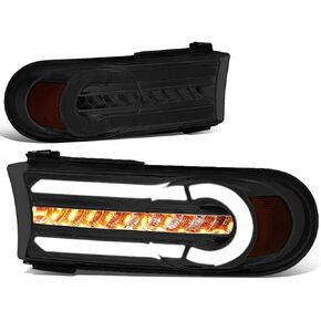 DNA Motoring BL-LB-FJC07-SM-AM LED DRL+Sequential Chasing Turn Signal Front Bumper Light Corner Lamps