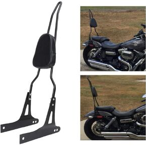 Detachable Black Passenger Backrest Sissy Bar With Back Rest Pad Compatible With For Dyna Street Bob Super Glide Low Rider Wide Glide FXD FXDB FXDC FXDL FXDWG FXDSE 2006-UP