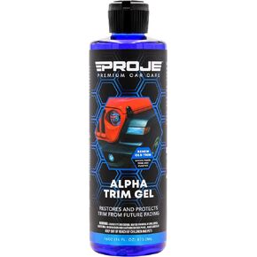PROJE' Alpha Trim Gel - Plastic Restorer - Easy To Use Trim Coat for Cars - Restores Original Appearance - Long Lasting Shine - Auto Detailing Supplies - 16oz Premium Car Care