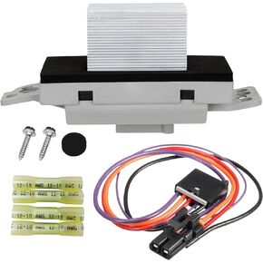 HVAC Control Module Blower Motor Resistor Kit Compatible with Chevrolet Chevy Trailblazer Silverado Tahoe Suburban GMC Envoy Sierra Yukon Replaces 15-81773 19260762
