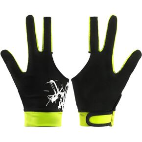 3 Finger Snooker Gloves Stretchy Billiards Gloves, Anti Slip and Breathable Pool Cue Gloves