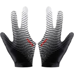 3 Open Fingers Billiards Glove Pool Cue Gloves, Anti Slip and Breathable Snooker Gloves Durable Stretchy Billiards Gloves for Left Hand or Right Hand, Men Women in Saudi Arabia