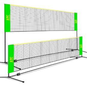 Portable Badminton Net Stand - Light and Fast Set Up - Perfect for Kids Volleyball, Tennis, Pickleball, Soccer Tennis - for Indoor or Outdoor Court, Beach, Driveway