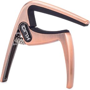 KLIQ K-PO Guitar Capo for 6 String Acoustic and Electric Guitars - Spring Loaded Trigger Style (Black Adjustable)