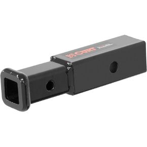 CURT 45770 Trailer Hitch Receiver Adapter Reducer, 2 to 1-1/4-Inch, 4-In Extension, 3,500 lbs , Black