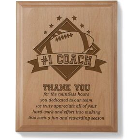 Kate Posh - #1 Football Coach Plaque and Award
