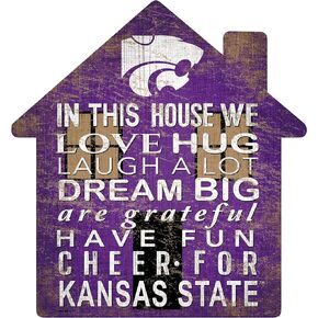 NCAA Kansas State Wildcats Unisex Kansas State House Sign, Team Color, 12 inch