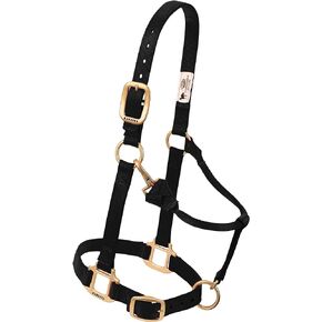 Weaver Leather Nylon Adjustable Draft Horse Halter, 1", Large, Black