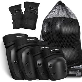 ONTYZZ Protective Gear Set Knee and Elbow Pads with Wrist Guards Inline Skate Protector for Teenagers and Adults for Inline Skating Cycling Bike Rollerblading Scooter