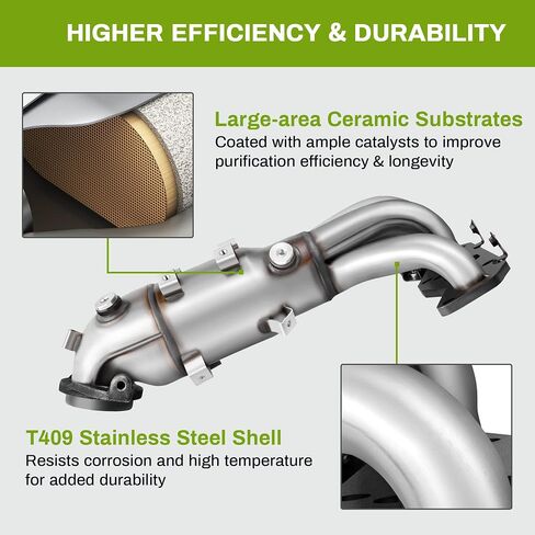 AUTOSAVER88 Catalytic Converter Exhaust Manifold w/Gasket Compatible with 2007 2008 2009 2010 2011 2012 2013 Altima 2.5L Stainless Steel Direct-Fit (EPA Compliant) in Saudi Arabia
