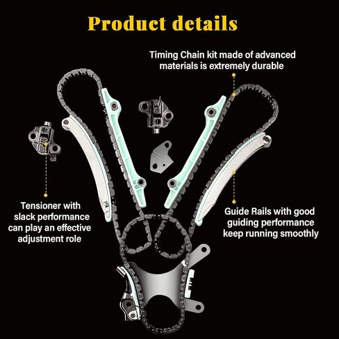 OCPTY Timing Chain Kit Compatible with 2000-2007 for Dodge Dakota 4.7L 2000-2008 for Dodge for Durango 4.7L 2002-2007 for Dodge Ram 1500 4.7L 1999-2006 for Jeep Grand for Cherokee 4.7L 9-0393SX in Saudi Arabia