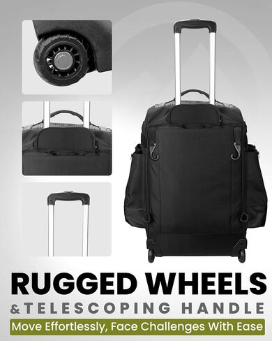 OutdoorMaster Rolling Baseball Bag Wheeled Baseball Bat Backpack with 4 Bat Pockets in Saudi Arabia