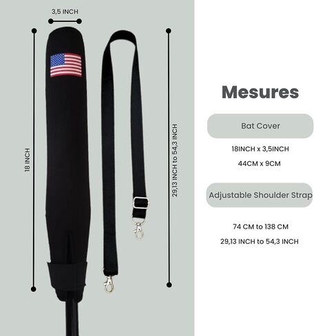 1-2 PCs Baseball Bat Sleeve Adjustable Strap Bat Protector Softball Bat Sleeve Bat Warmer Bat Cover Bat Bag Sport in Saudi Arabia