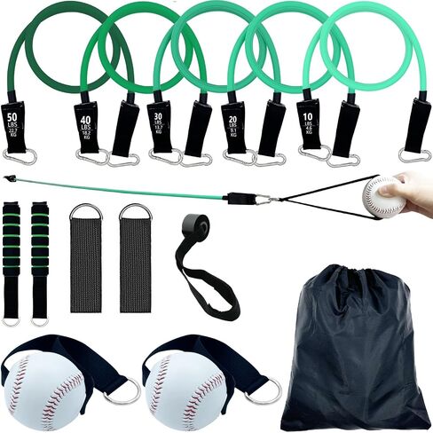 Baseball Resistance Trainer,Baseball Training Equipment,Softball Training Aid with Interchangeable Grips to Build Arm Strength,Baseball Throwing Trainer in Saudi Arabia