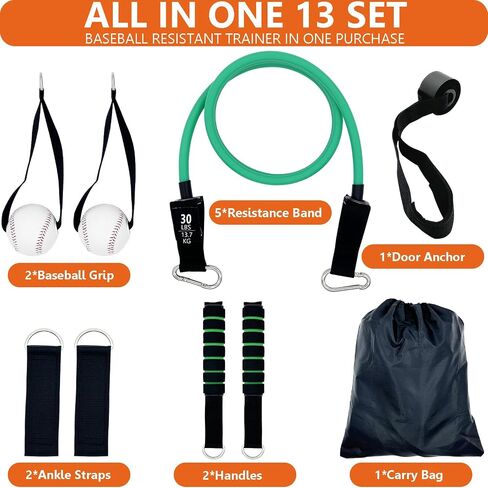 Baseball Resistance Trainer,Baseball Training Equipment,Softball Training Aid with Interchangeable Grips to Build Arm Strength,Baseball Throwing Trainer in Saudi Arabia