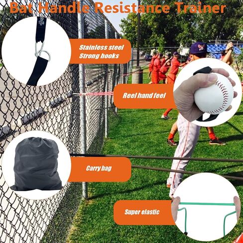 Baseball Resistance Trainer,Baseball Training Equipment,Softball Training Aid with Interchangeable Grips to Build Arm Strength,Baseball Throwing Trainer in Saudi Arabia