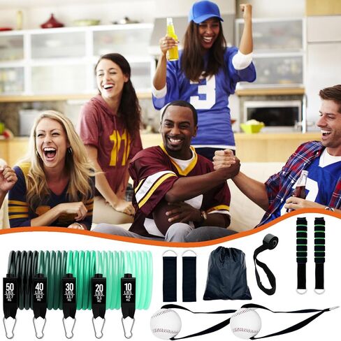 Baseball Resistance Trainer,Baseball Training Equipment,Softball Training Aid with Interchangeable Grips to Build Arm Strength,Baseball Throwing Trainer in Saudi Arabia