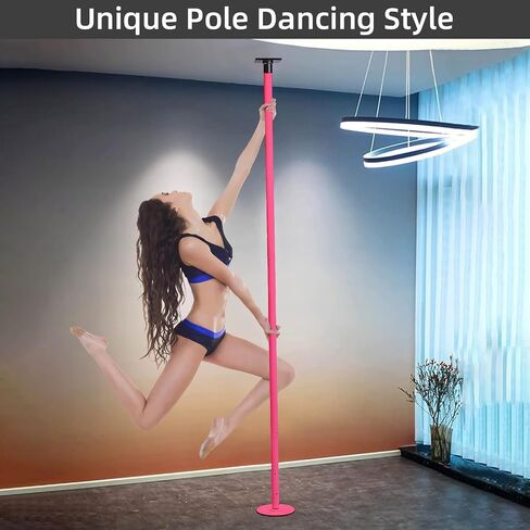 PRIOR FITNESS Permanent Fixed Dance Pole Kit, Professional 45mm Spinning & Static Dancing Pole Heavy-Duty Steel Pole Dance for Home, Adjustable Height Excellent for Home Exercise Studio Club Gym in Saudi Arabia