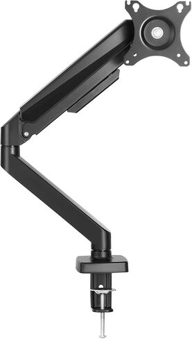 حامل شاشة واحد للشاشات مقاس 13 بوصة - 32 بوصة، ذراع شاشة زنبركية غازية لشاشات الكمبيوتر المسطحة/المنحنية، يحمل ما يصل إلى 20 رطلاً، مع قاعدة تثبيت بمشبك على شكل حرف C/حلقة تثبيت، حامل VESA مقاس 75 × 75، 100 × 100 مم in Kuwait