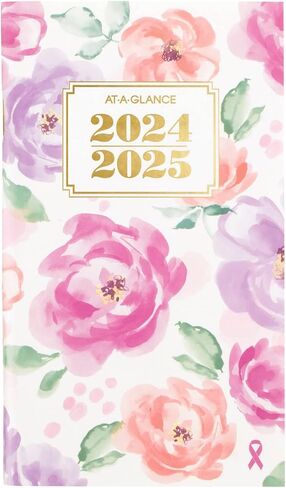 AT-A-GLANCE 2024-2025 Two Year Monthly Planner, 3-1/2" x 6", Pocket Size, City of Hope, Badge Floral (1675F-021-24) in Saudi Arabia