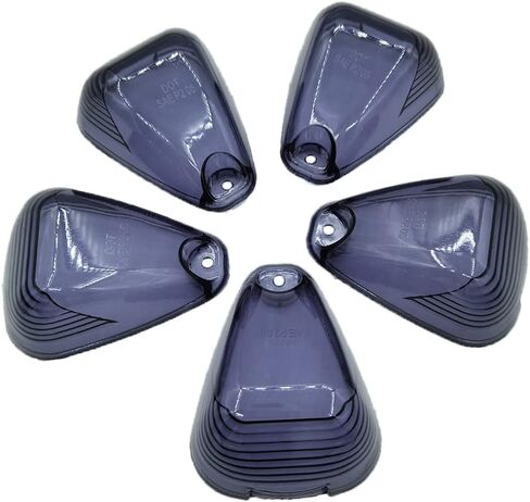 5 PCS Roof Top Marker Running Clearance Lights Lens Replacement for F150 F250 F350 F450 F550 Super Duty (Smoke Lens + Amber LED) in Saudi Arabia
