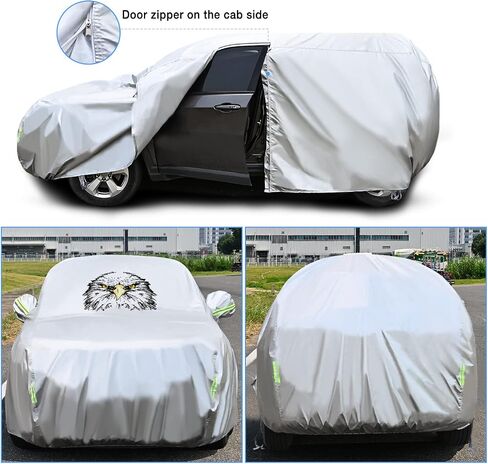 Nilight Waterproof SUV Car Cover All Weather Snowproof UV Protection Windproof Outdoor Full car Cover,Oxford Material Door Shape Zipper Design Universal Fit for SUV Length 191 to 201inch in Saudi Arabia