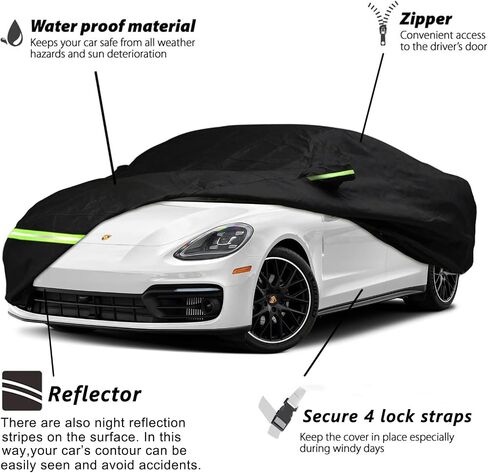Waterproof Car Cover for 1997-2022 Porsche 718 Boxster/Cayman 986/987/981 Car Cover Custom Fit 100%Waterproof Windproof Strap & Single Door Zipper Bands for Snow Rain Dust Protection (718) in Saudi Arabia