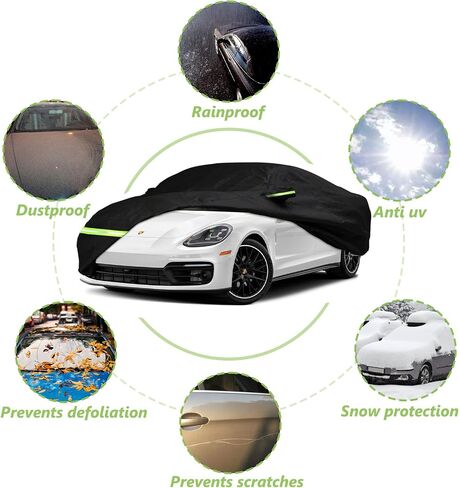 Waterproof Car Cover for 1997-2022 Porsche 718 Boxster/Cayman 986/987/981 Car Cover Custom Fit 100%Waterproof Windproof Strap & Single Door Zipper Bands for Snow Rain Dust Protection (718) in Saudi Arabia