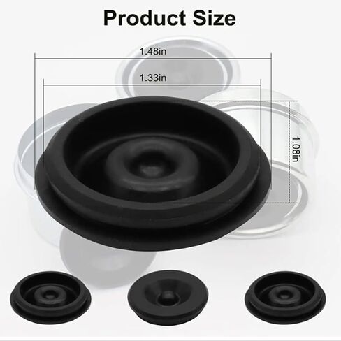 2 Pcs 1.98'' Replaces Trailer Grease Cover Dust Cap, Bearing Buddy Caps Apply to Steel Dust Caps for 2,000lbs-3,500lbs(2.0K-3.5k) 5 Lug/4 Lug Axle Hubs, DC-200 in Saudi Arabia