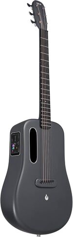 Lava Music ME 3 38" Touchscreen Acoustic Electric SmartGuitar with Gig Bag (Gray) Bundle with Kopul 10' Instrument Cable, Fender 12-Pack Picks, and Gator Guitar Stand in Saudi Arabia