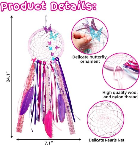 DIY Dream Catcher Kit, Make Your Own Dream Catchers for Kids, Macrame Hanging Wall Decor Art, Teenage Boys and Girls in Saudi Arabia