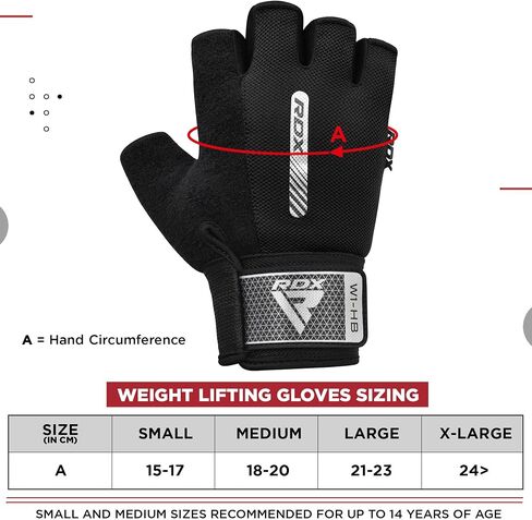 RDX Weight Lifting Gloves Gym Fitness Workout, Anti Slip Padded Full Palm Protection, Ultra Ventilated, Bodybuilding Strength Training HIIT WOD Exercise, Half Finger Men Women Cycling Rowing Climbing in Saudi Arabia