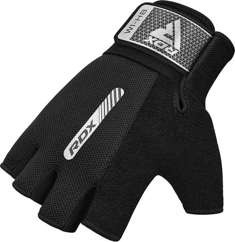 RDX Weight Lifting Gloves Gym Fitness Workout, Anti Slip Padded Full Palm Protection, Ultra Ventilated, Bodybuilding Strength Training HIIT WOD Exercise, Half Finger Men Women Cycling Rowing Climbing in Saudi Arabia
