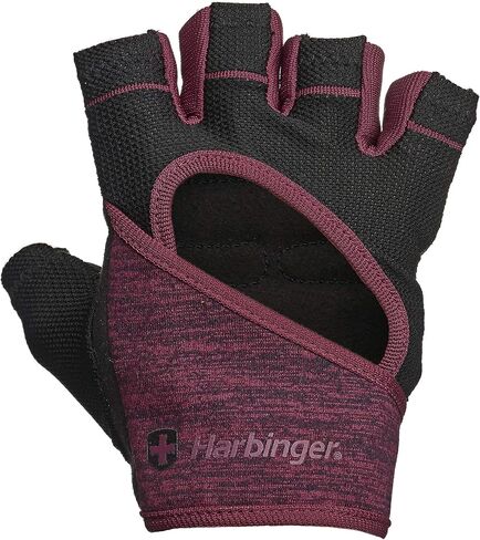 Harbinger Women's Flexfit Wash and Dry Workout Weightlifting Gloves with Padded Leather Palm (1 Pair) Black/Heather in Saudi Arabia