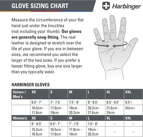 Harbinger Women's Flexfit Wash and Dry Workout Weightlifting Gloves with Padded Leather Palm (1 Pair) Black/Heather in Saudi Arabia