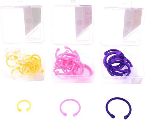 108 قطعة من البلاستيك متعدد الألوان، حلقات ورقية فضفاضة من أوراق الورق، حلقات دفتر الملاحظات، حلقات مفاتيح للكتاب، سلاسل مفاتيح، حلقات مفاتيح لبطاقات الورق الملفوف، قائمة ألبوم الصور، ثلاثة أحجام، 108 قطعة in Kuwait