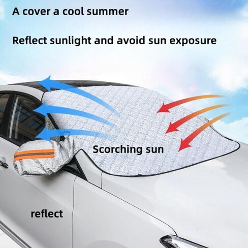 Car Windshield Cover for Snow, Ice, Uv, Frost and Rain，Frost Guard Windshield Cover for Cars, Sedansand Compact Suvs in Kuwait