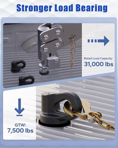 طقم كرة وصلة ربط معقوفة بنظام Puck، طقم وصلة ربط معقوفة (استبدال 60692,31000 رطل)، مناسب لـ 2016-2020 Silverado/GMC Sierra 2500/3500HD، Nissan Titan XD؛2013-2021 Ford F-250/350 Super Duty in Kuwait