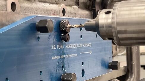 Lisle 72610 Manifold Drill Template for Ford 3.5L Ecoboost, Blue in Saudi Arabia
