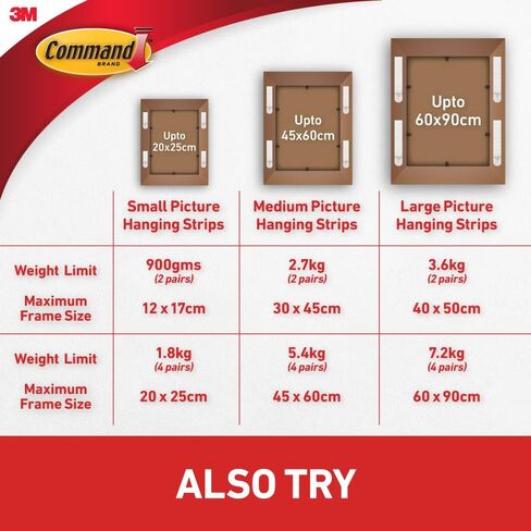 Command White 12 lb Picture Hanging Strips, Decorate Damage-Free, Indoor Use (17201-4PK-ES) in Saudi Arabia