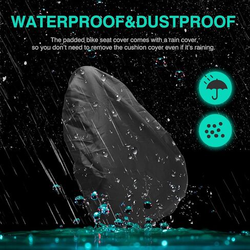 غطاء وسادة مقعد الدراجة ضيق للطرق والجبال ودراجات الأطفال مع غطاء مقاوم للماء وغطاء وسادة إضافي للدراجة in Kuwait