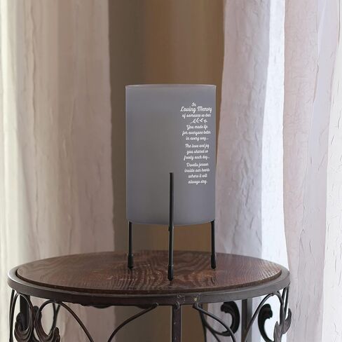 Elanze Designs Loving Memory Someone Charcoal 8 x 4 Glass Hurricane Candle Holder in Saudi Arabia