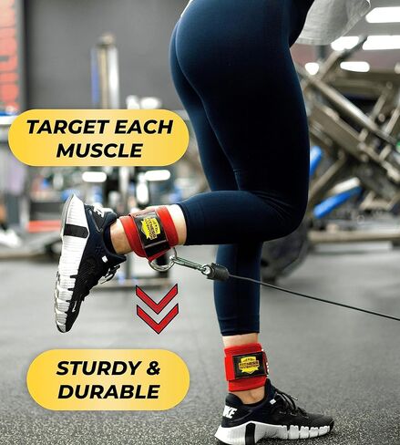 Ankle Straps for Cable Machines - Ergonomic Ankle Straps for Working Out - Glute Kickback Ankle Strap, Ankle Cuffs for Cable Machine, Gym Ankle Strap for Cable Machine, Cable Ankle Attachments for Gym in Kuwait