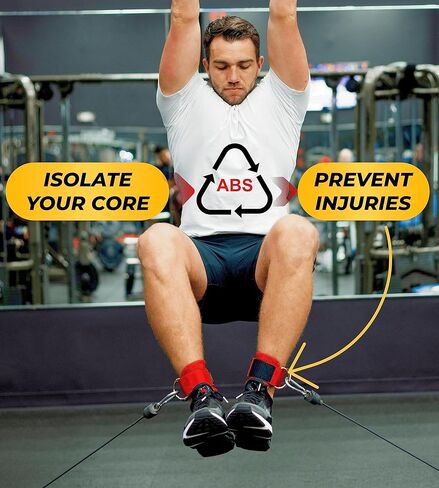 Ankle Straps for Cable Machines - Ergonomic Ankle Straps for Working Out - Glute Kickback Ankle Strap, Ankle Cuffs for Cable Machine, Gym Ankle Strap for Cable Machine, Cable Ankle Attachments for Gym in Kuwait