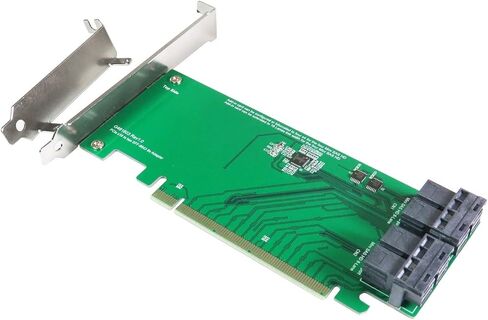 كابلات Micro SATA|محول PCIe GEN 3 X16 إلى Mini SAS HD 8X ثنائي المنفذ in Kuwait