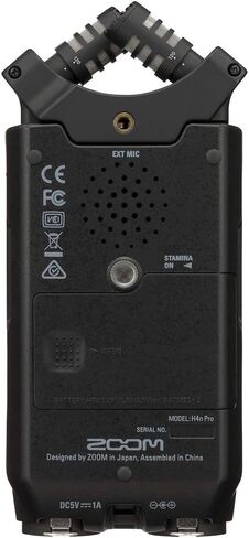 جهاز تسجيل Zoom H4n Pro أسود بالكامل بأربعة مسارات (موديل 2020) مع مجموعة جيتار كلاسيكي من بلانيت ويفز مكونة من 10 قطع وواقي أمامي وحزمة كابل أدوات بطول 10 أقدام in Saudi Arabia