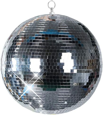 Mirror Disco Ball 6" Cool and Fun Silver Hanging Disco Ball Great for a Party DJ Dance and Music Festivals Stage Lighting Home School Xmas New Year Party Decoration in Kuwait